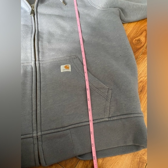Carhartt Blue/Grey Fleeced Lined Zip-up Hoodie Jr Size Large (unisex) - Picture 4 of 10